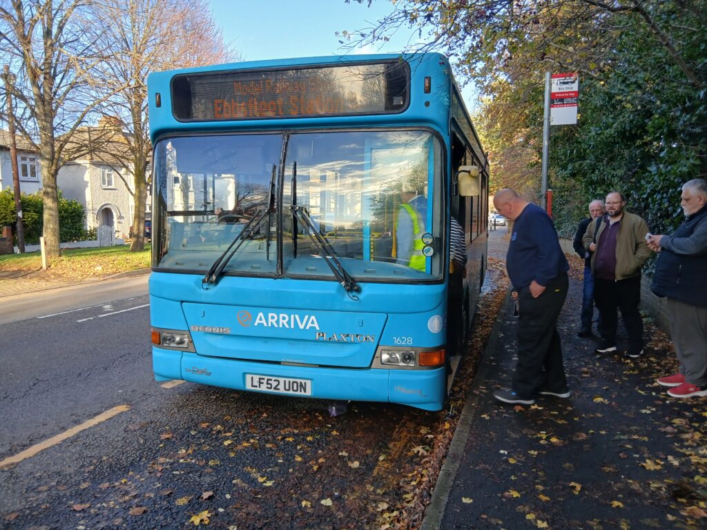 folk boarding our special bus that operated during Sunday, linking Gravesend and Ebbsfleet stations, via Northfleet School for Girls.